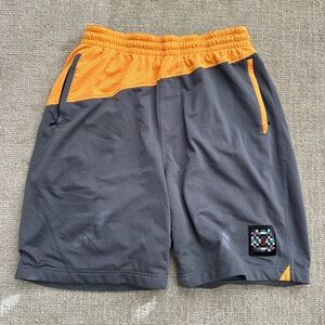 Volcom Athletic Shorts in Charcoal and Tangerine